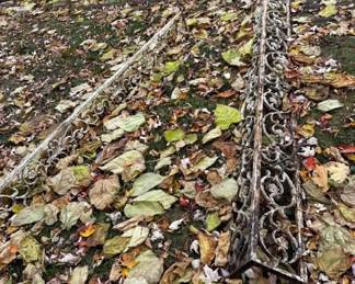 Vintage floral wrought iron supports