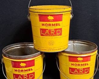 HORMEL LARD CANS