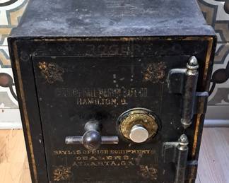 ANTIQUE IRON SAFE NO COMBINATION 