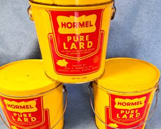 HORMEL LARD CANS