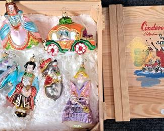 CINDERELLA CHRISTMAS ORNAMENTS