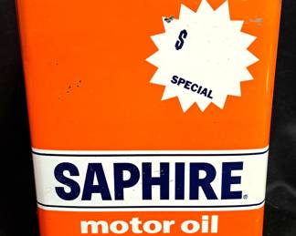 VINTAGE SAPHIRE MOTOR OIL CAN