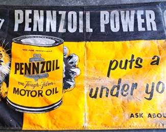 PENNZOIL BANNER RARE 