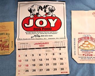 DOG FOOD CALENDAR & WALNUT COVE NC BAGS