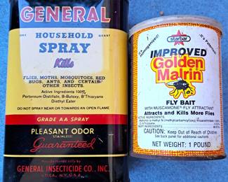 VINTAGE FLY SPRAY BAIT CANS