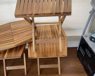 Acacia wood weather resistant tray tables