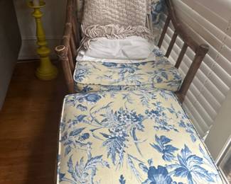 bamboo arm chair & ottoman