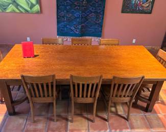 Quarter-sawn oak library table 3 drawers rescued from the most catastrophic library fire in U.S. history — the devastating Los Angeles Central Library fire of April 29, 1986 — which later inspired Susan Orlean’s acclaimed book The Library Book (also pictured here)