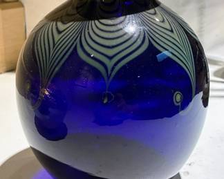 Art deco cobalt vase
