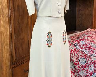 1940/50s LA designer embroidered suit