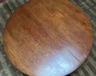 Vintage round oak coffee table