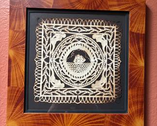 Cutpaper "Scerenschnitde" of Ships and Mermaids, Pamela Dalton, NY 2002