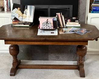 Vintage oak Eastlake style library table