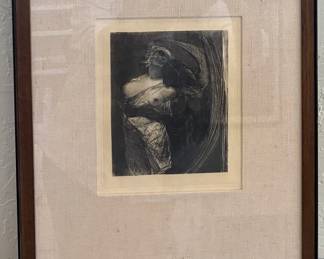 Félicien Rops charcoal drawing "Les diables froids" E.986