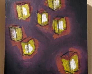 Curt B. Chin oil painting "Lanterns" 1992