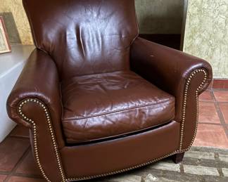 Hancock brown leather armchair