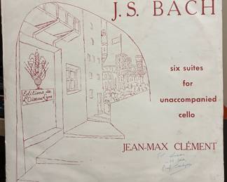"J. S. Bach six suites unaccompanied cello" Jean=Max Clement 1960 original press