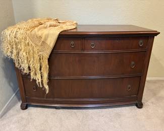 Bowed front mahogany dresser