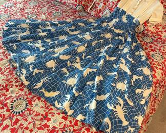 Full circle skirt shirt lobster/crab dress in the style of Fernando Pena