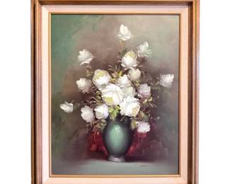 Floral Still Life Painting, Signed