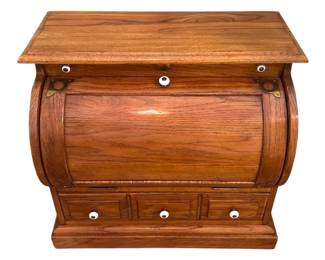 Vintage Oak HalfSized File Cabinet