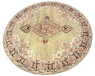 7ft Safavieh Round Wool Floral Rug