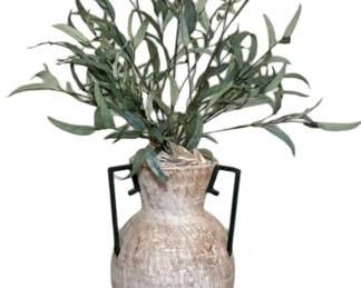 Textured Pottery Floor Vase