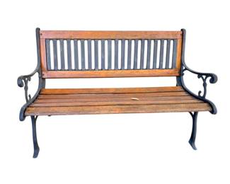 4ft Cast Iron Wood Bench