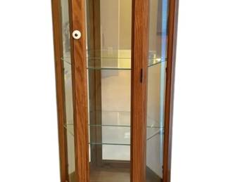 Oak Glass Curio Cabinet