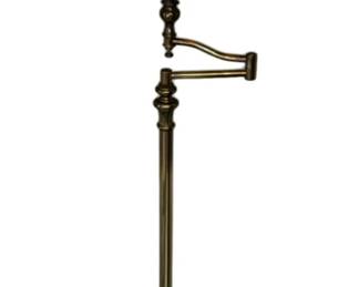 Brass 3Way Swivel Arm Floor Lamp