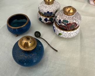 enameled salt and pepper