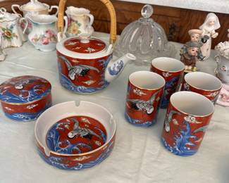 Takahashi tea set and ashtray 