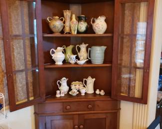 Corner curio cabinet
