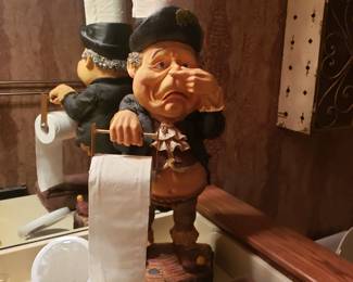 Bathroom phew wee toilet roll holder