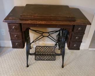 Antique Singer sewing machine cabinet