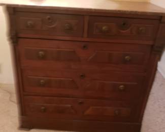 Marble top chest of drawers
