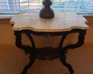 Marble top side table