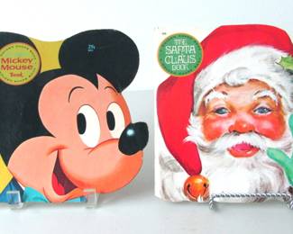 These two shape books will keep your little ones interested because of the compelling characters and colorful illustrations. Mickey Mouse and Santa Claus are two favorites!