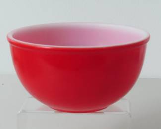 Red Fire-King MIxing Bowl By Anchor Hocking