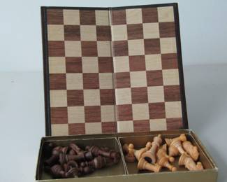Cavalier magnetic chess with original box and all pieces. Great for taking with you on trips and can be played while in motion in a car or a plane. Made in the 1970s.