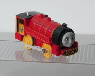 Victor is one of the train engines in the Thomas and Friends series. This battery-operated engine can pull the other train cars that are available in other lots in this auction.