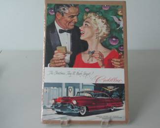 These three vintage car ads, include promotions for Cadillac and Pontiac. Unframed.
