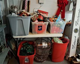CHRISTMAS ITEMS - GIFT BAGS AND BOXES, LIGHTS, WRAP PAPER, AND MUCH MORE