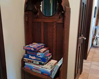 HALL COAT RACK AND SEAT COMBO