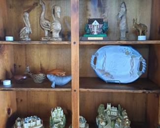 DAVID WINTER CASTLES, WOOD CARVINGS, ANIMAL FIGURINES