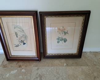 NICE FRAMED WILDLIFE PRINTS