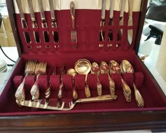 Set of vintage silver plate flatware