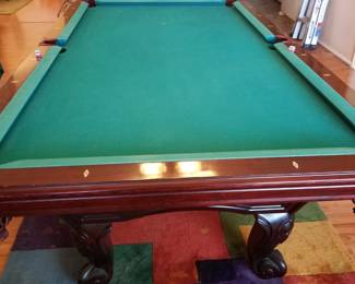 Brunswick 8 ft pool table with accessories. Felt replaced