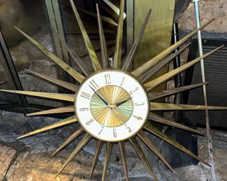 Starburst mid century clock