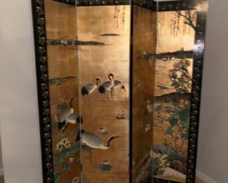 Stunning, excellent condition, Asian room divider cranes